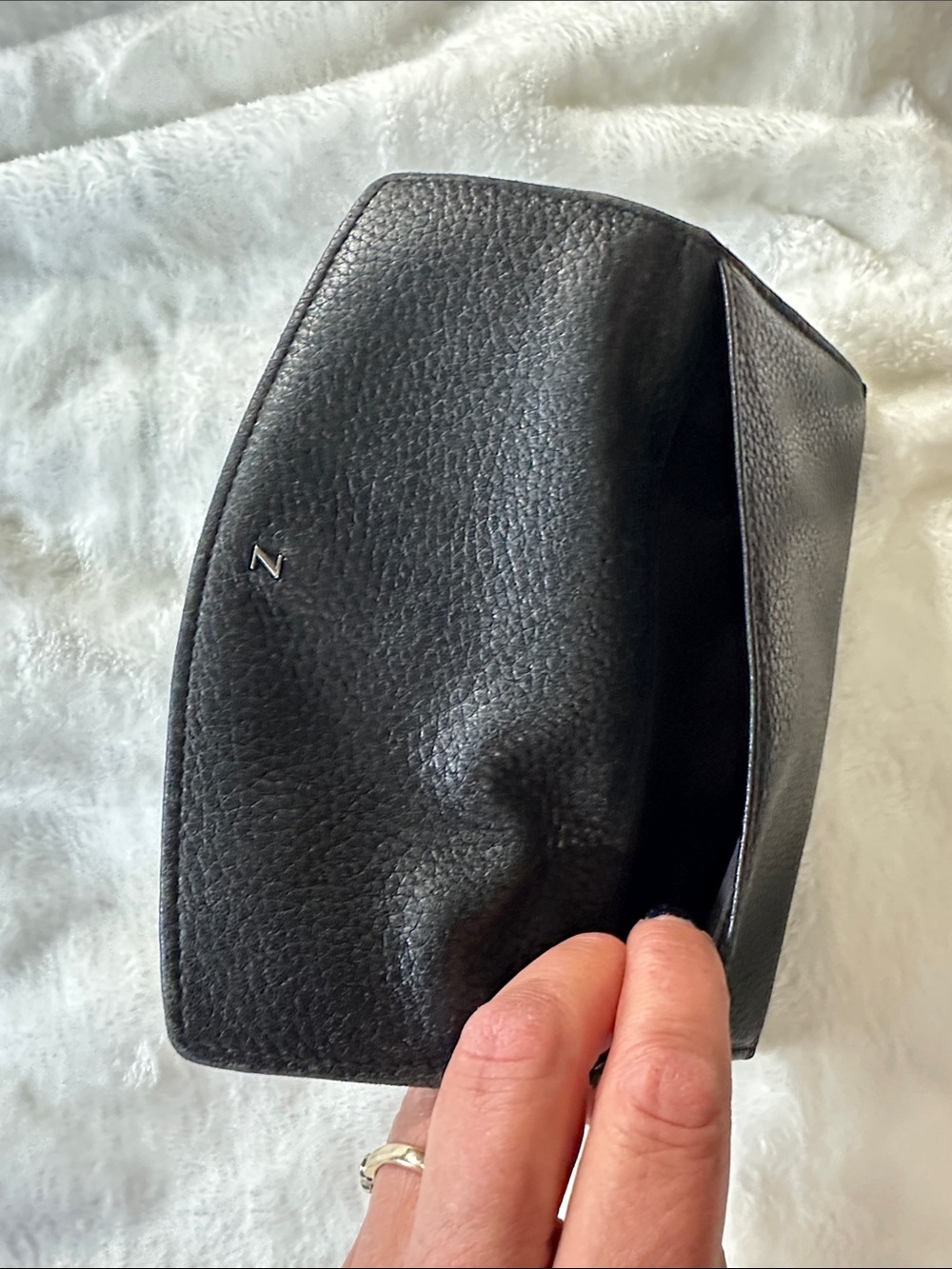 ZINDA Black Leather Women's Wallet Clutch RFID Blocking Compact Minimalist EUC - Picture 5 of 15
